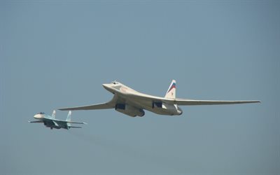 los aviones militares, tu-160, su-27