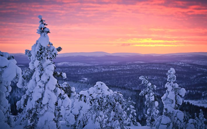 Scarica Sfondi Montagne Inverno Tramonto Paesaggio Invernale Per Desktop Libero Immagini Sfondo Del Desktop Libero