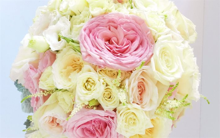 beautiful bouquet, bouquet of roses, rose, wedding bouquet, a beautiful bouquet, a bouquet of roses, the poland roses
