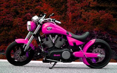 voitto, 2015, moottoripyörät, vaaleanpunainen moottoripyörä