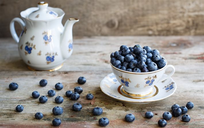 berries, blueberries, photo
