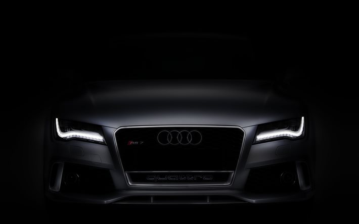 Audi RS7 Sportback, 2017 cars, supercars, darkness, Audi