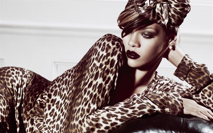 Rihanna, 4k, superestrellas, cantante, sesión de fotos, Elle