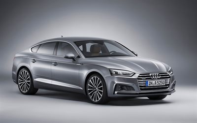 Audi A5, 2018, Gri a5, Alman otomobil, yeni A5, Audi