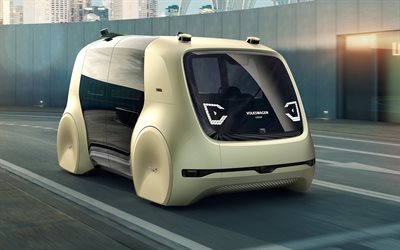 Volkswagen Sedric Concepto de 2017, los coches, microbuses, carretera, Volkswagen