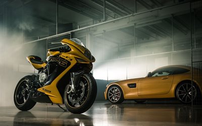 garage, 2016, MV Agusta F3 800, sportbikes, supercars, AMG, tuning