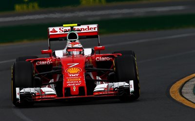 Kimi raikkonen aussi, dans la Formule 1, la SF15-T, F1, Ferrari, voiture de course
