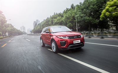 Land Rover, Range Rover Evoque, rouge Range Rover, red Evoque, véhicules multisegments, HSE Dynamic