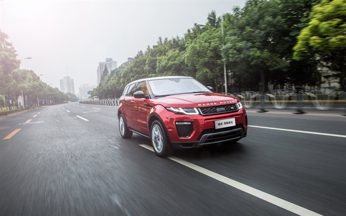 Land Rover, Range Rover Evoque, rosso, Range Rover, red Evoque, crossover, HSE Dynamic