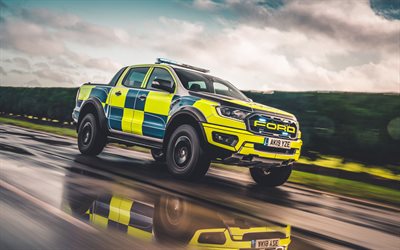 Ford Ranger Raptor, Police car, British Police, special vehicles, Ford Ranger police, American cars, Ford