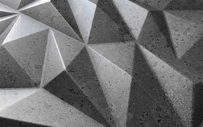 textures 3d en pierre, 4k, textures 3d, textures polygonales en pierre, formes géométriques, textures polygonales, textures géométriques, fond avec des polygones