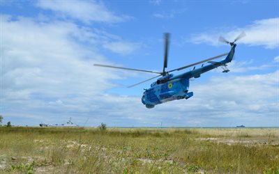 Mi-14PL, Ukrainian military helicopter, Ukrainian Navy, amphibious anti-submarine helicopter, Mi-14, helicopter in the sky, military helicopters, Ukraine