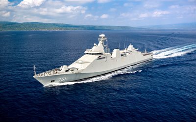 kri raden eddy martadinata, 331, indonesische fregatte, indonesische marine, martadinata-klasse, fregatten, indonesische kriegsschiffe, indonesien