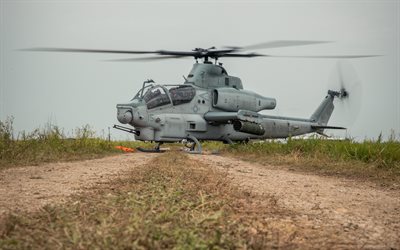 벨 ah-1z 바이퍼, 4k, 미 공군, 비행 헬리콥터, 공격 헬리콥터, 미군, 군용 헬리콥터, ah-1z 바이퍼, 미 해병대, 항공기, 벨