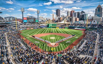 PNC Park, Pittsburgh, Pennsylvania, Pittsburgh Pirates Stadium, MLB, baseball stadium, Pittsburgh Pirates, baseball, USA, baseball field