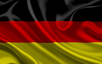 Drapeau allemand, l'Allemagne, le symbolisme de l'allemand, drapeau de soie