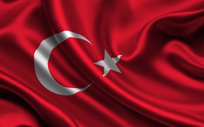 Le drapeau turc, le drapeau de la Turquie, la Turquie, les drapeaux