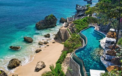 indonesia, bali, las playas, el resto, resort