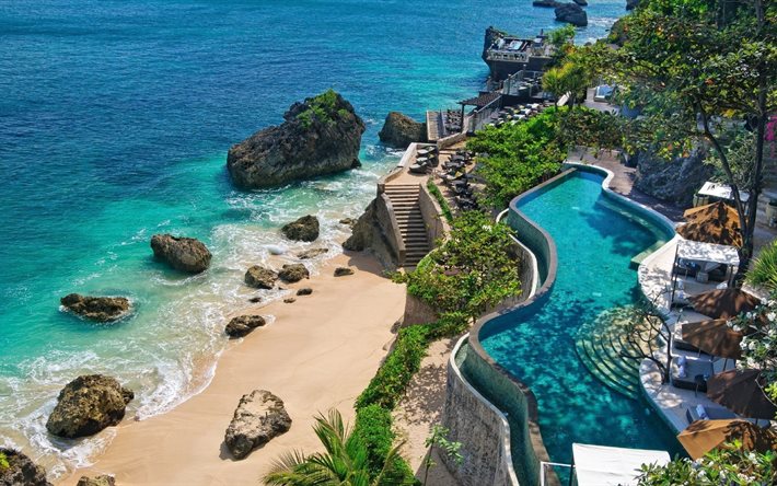 indonesia, bali, las playas, el resto, resort