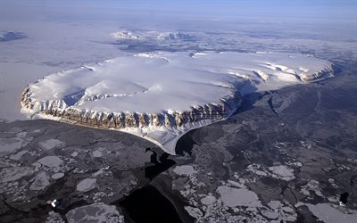 groenlandia, la nieve, el enorme glaciar, el hielo eterno