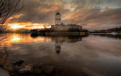 vyborg castle, vyborg, russia, autumn