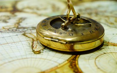alte kompass, landkarte, alte sachen, kompass