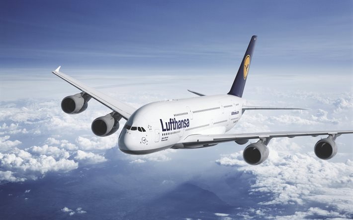 airbus а380, a380-800, the airbus a380, passenger planes, photo