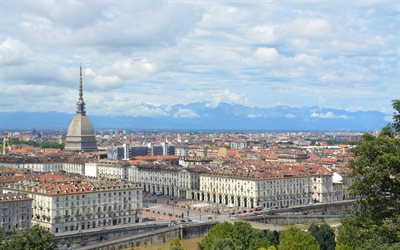 İtalya güzel şehir, Torino, antik mimari