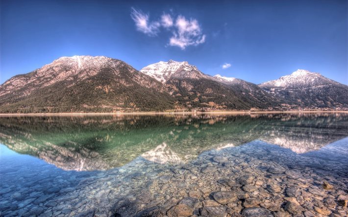 l'écologie, lac de montagne, photos de lacs