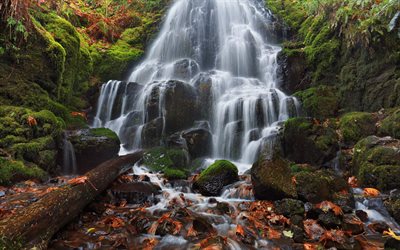 vattenfall, friskhet, vackra vattenfall, foton av vattenfall