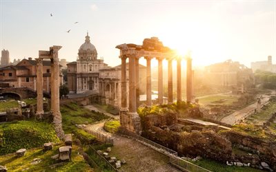 rom, italien, det romerska forumet