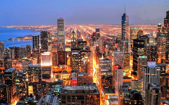 高層ビル群, 米国, シカゴ, イリノイ