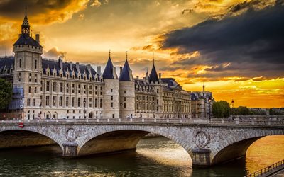 パリの, のconciergerie, コンシェルジュサービス, ロイヤルキャッスルがあり, フランス