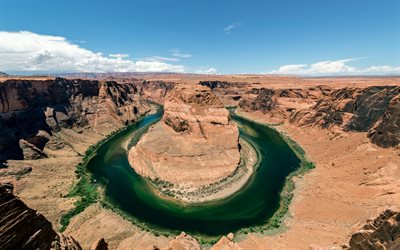 arizona, estados unidos, el río colorado, el cañón, la curva de la herradura, la herradura