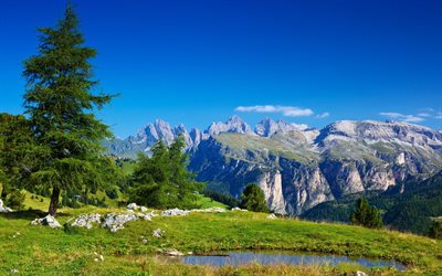 italia, fotos de los alpes, los alpes, las montañas, el cielo azul
