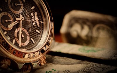 velho hodynnyk, tempo é dinheiro, dólares, relógio antigo, dolari