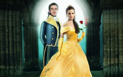 Güzel ve çirkin, 4K, Dan Stevens, Emma Watson