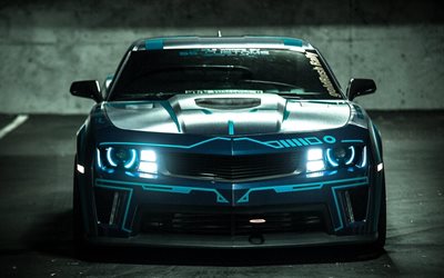 tuning, 2016, Chevrolet Camaro, parking, supercars, coupe