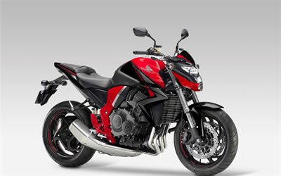les motos sportives, 2016, Honda CB1000R, studio, rouge Honda