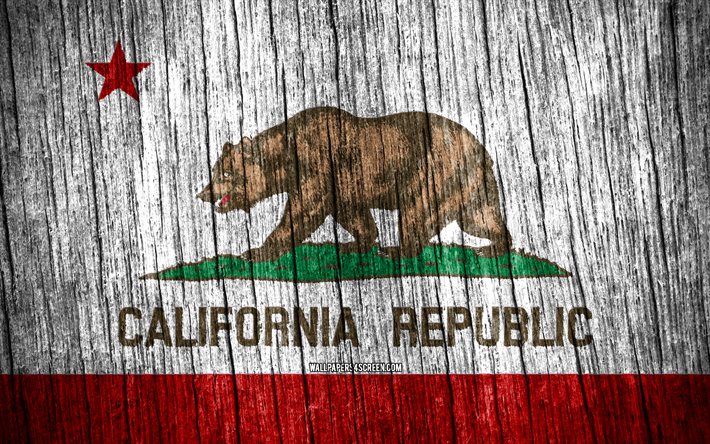 4k, bandiera della california, stati americani, giorno della california, usa, bandiere di struttura in legno, stati d america, stati degli stati uniti, california, stato della california