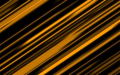 sfondo di linee gialle, 4k, sfondo di design materiale giallo, sfondo di linee, astrazione di linee gialle, motivo a linee
