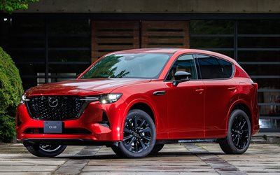 2022, Mazda CX-60, front view, exterior, red crossover, red Mazda CX-60, Japanese cars, Mazda