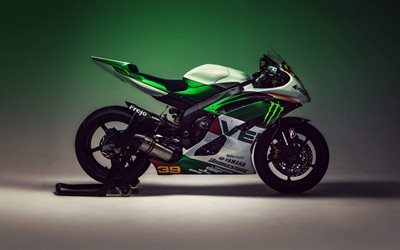 Yamaha R6, 2016, Super bike, verde Yamaha moto sportive