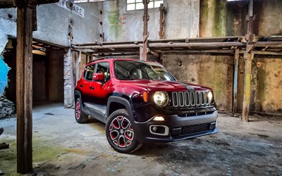 Jeep Renegade, véhicules utilitaires sport, tuning, jeep rouge