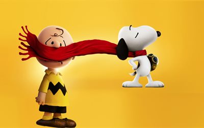 snoopy, charlie brown, personagens, the peanuts, animação 3d