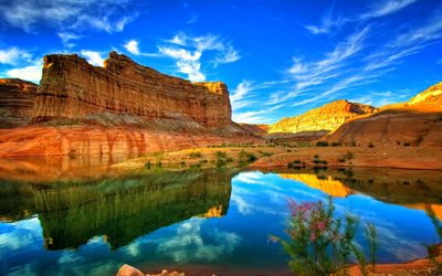 el gran cañón, estados unidos, el lago, el rock