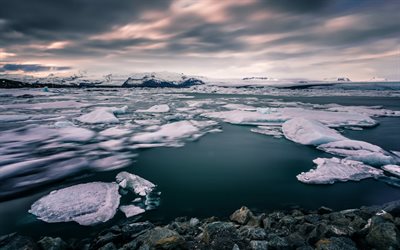 geleiras, gelo, sul da islândia, escandinávia