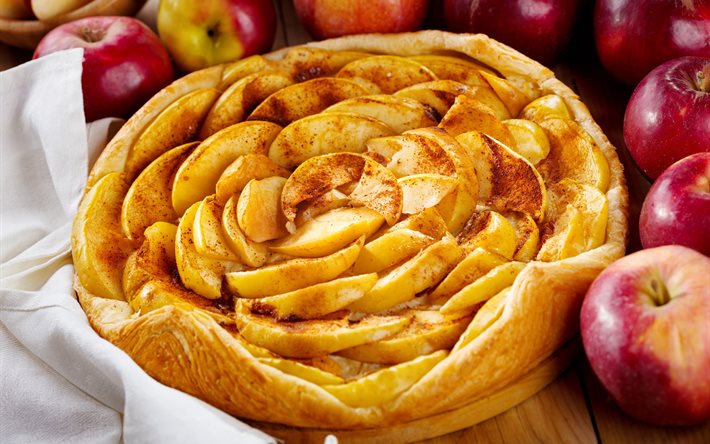 meyve, sebze, gıda, elma, pasta, tahta, kek, havlu, peçete