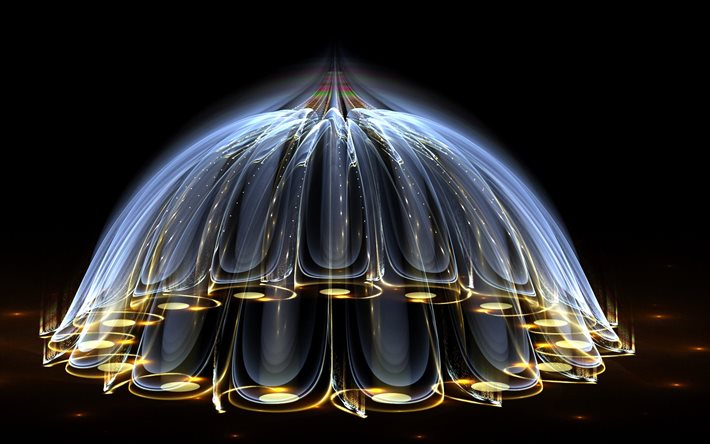 the dome, fractal, abstraction, graphics, hemisphere