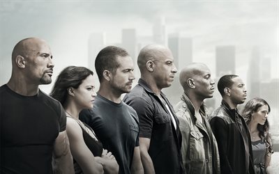 2015, actors, paul walker, fast and furious 7, brian o conner, vin diesel, dominic toretto, michelle rodriguez